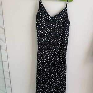 Black & White Polka Dot Slip Dress
